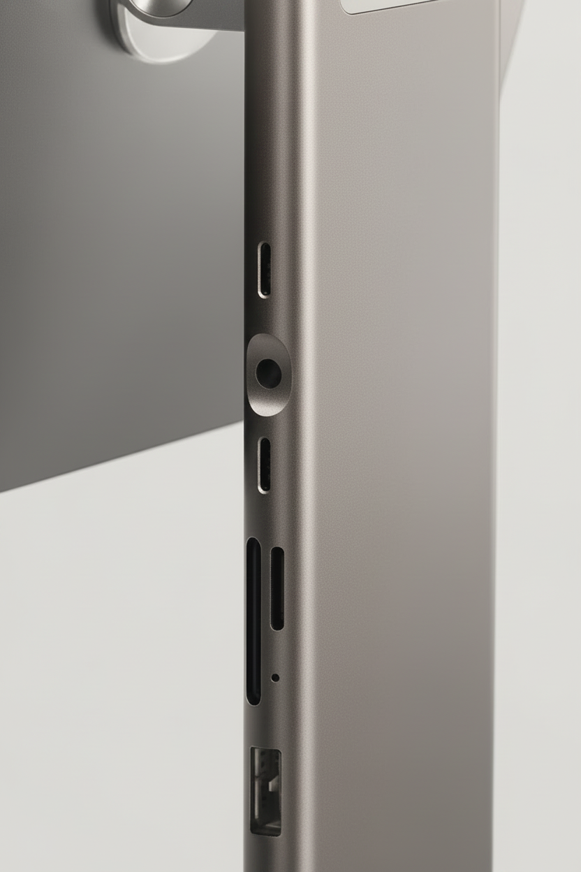 Magnetic Aluminum iPad Stand — 360° Adjustable, Optional USB-C Hub