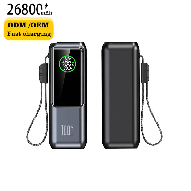 26800mAh Laptop Power Bank — 100W Fast Charge