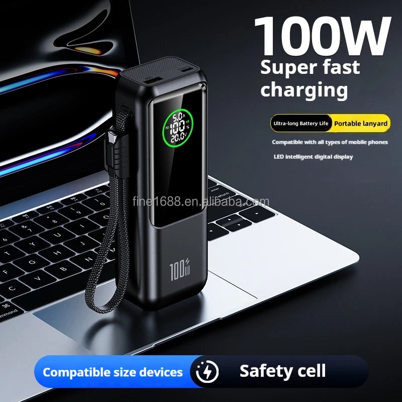 26800mAh Laptop Power Bank — 100W Fast Charge
