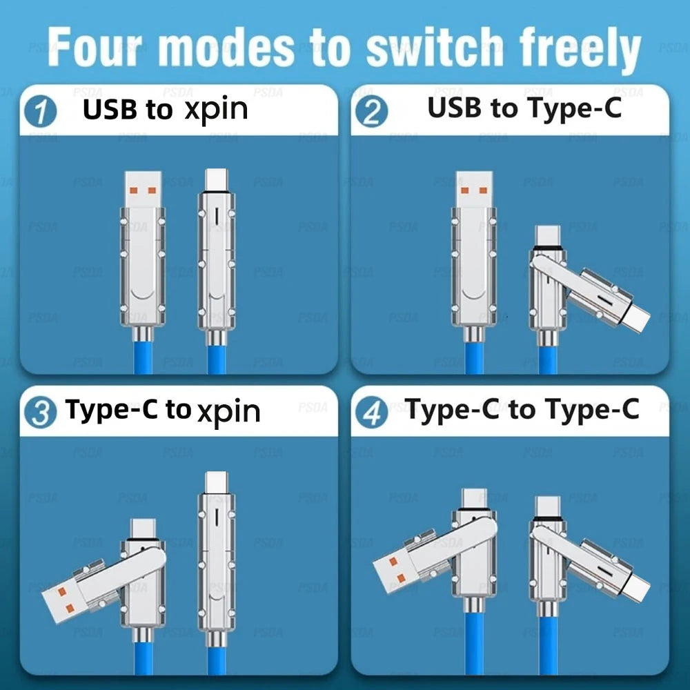 USB-C to USB-C Cable — 100W Fast Charge, 480Mbps, Nylon Braided