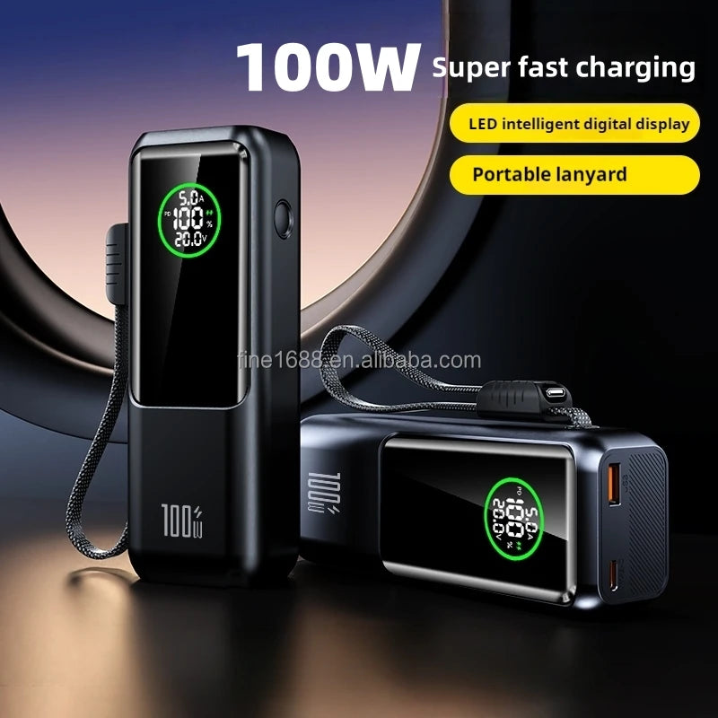 26800mAh Laptop Power Bank — 100W Fast Charge