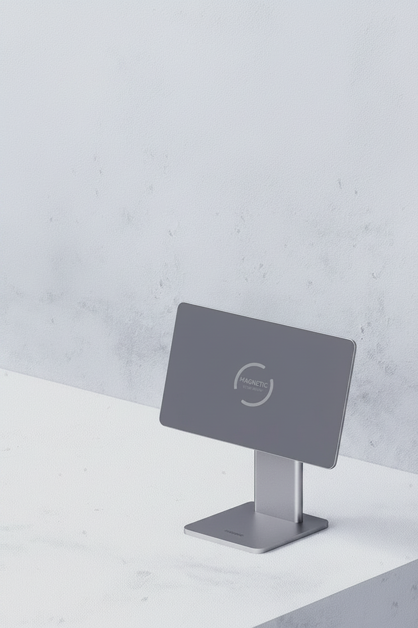 Magnetic Aluminum iPad Stand — 360° Adjustable, Optional USB-C Hub