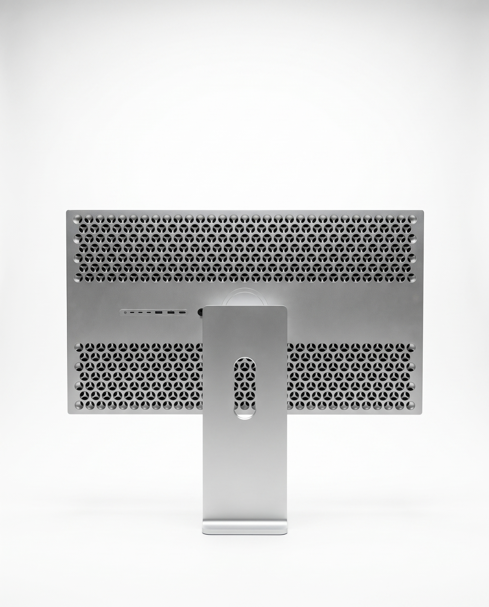 Kuycon G32P 32 inch 6K monitor with full aluminium body on a lift-tilt-rotate stand