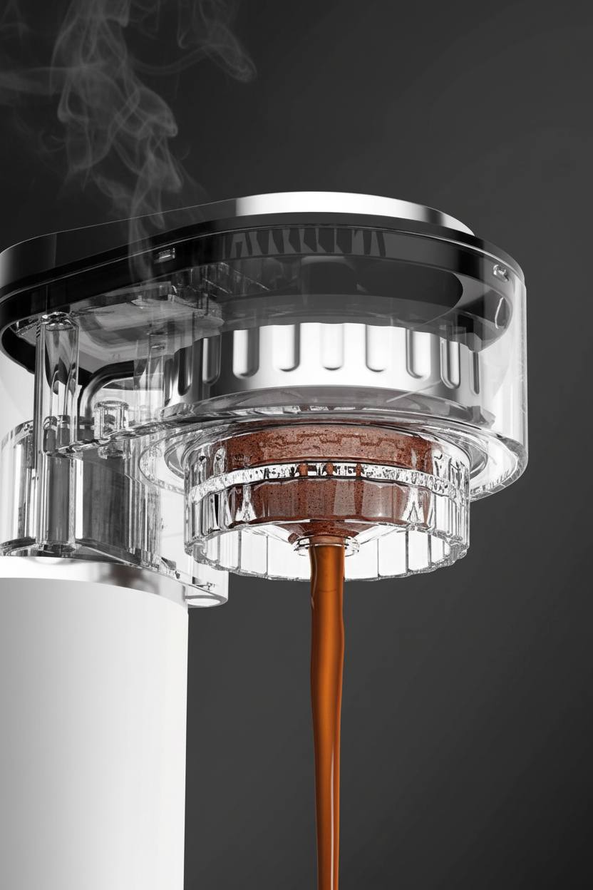Portable Espresso Machine — Self-Heating Hot & Cold, LCD Temperature Control