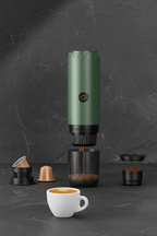 19-Bar Cordless Espresso Maker — Self-Heating, Capsule & Ground, 7800mAh