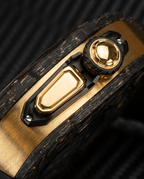Carbon Fibre and Titanium Case Kit for Apple Watch Ultra 49mm, Gold Plated Finish