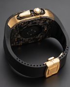 Carbon Fibre and Titanium Case Kit for Apple Watch Ultra 49mm, Gold Plated Finish