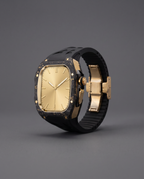 Carbon Fibre and Titanium Case Kit for Apple Watch Ultra 49mm, Gold Plated Finish
