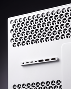 Rear port strip on the Kuycon P27Z showing USB-C, DisplayPort and dual HDMI