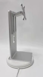 Aluminium Monitor Stand, Height-Adjustable, Tilt and Portrait Rotation, VESA 100, 24 to 40 inch