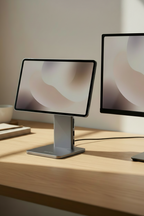 Magnetic Aluminum iPad Stand — 360° Adjustable, Optional USB-C Hub